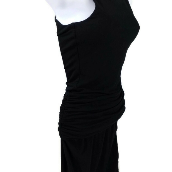 Standard James Perse Black Sleeveless Ruched Waist Mini Dress Womens Size 2 - Picture 4 of 15